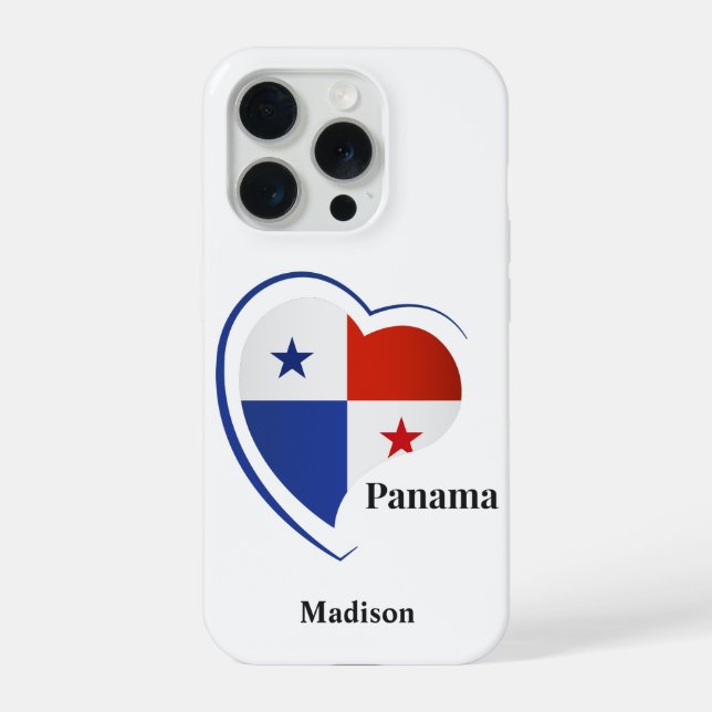 Custom Name Panama Love iPhone Case (Back)