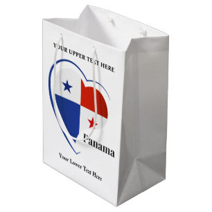 Custom Name Panama Love Medium Gift Bag