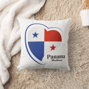 Custom Name Panama Love Throw Pillow