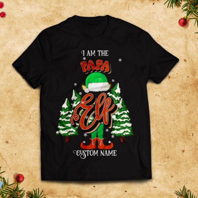 Custom name Papa elf personalized T-Shirt (Creator Uploaded)