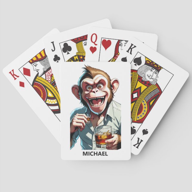 Custom Name Party Animal Playing Cards (Back)