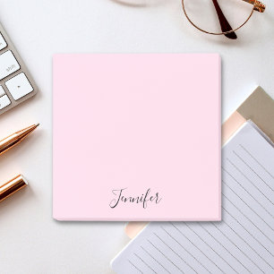 Custom Name Pastel Pink Personalized Post-it Notes