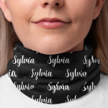 Custom Name Pattern Black White Bandana<br><div class="desc">Custom Name Pattern Black White Bandana as a birthday gift for daughter. Celebrate your daughter’s special day with this personalized bandana featuring her name, in a graceful black script against a crisp white background. This thoughtful and stylish accessory makes for a unique birthday gift, perfect for adding a personal touch...</div>