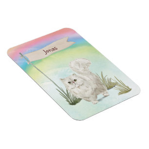Custom Name Persian Cat Pet Magnet