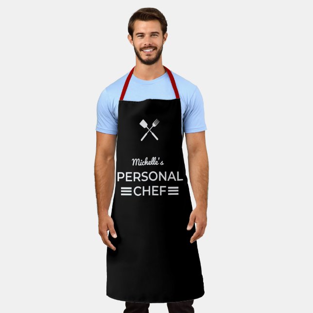 Custom NAME Personal Chef Apron - Personalized Gif (Worn)
