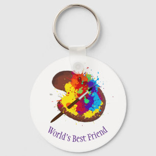 Custom Name Personalized Artist Art Friend Keychain