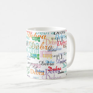 custom name . personalized basic white coffee mug