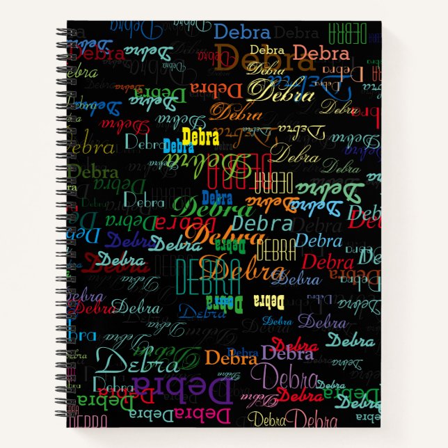 custom name . personalized black  notebook (Front)