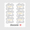 Custom Name Personalized Contour Stickers