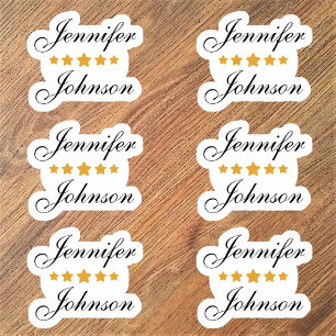 Custom Name Personalized Contour Stickers