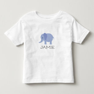Custom name / Personalized cute elephant cartoon Toddler T-shirt