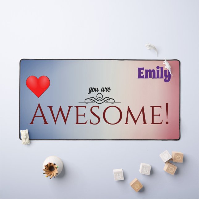 Custom Name Personalized Desk Mat (Kids Table)