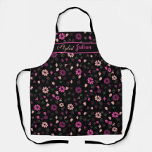 Custom Name Personalized Floral Stylist Apron