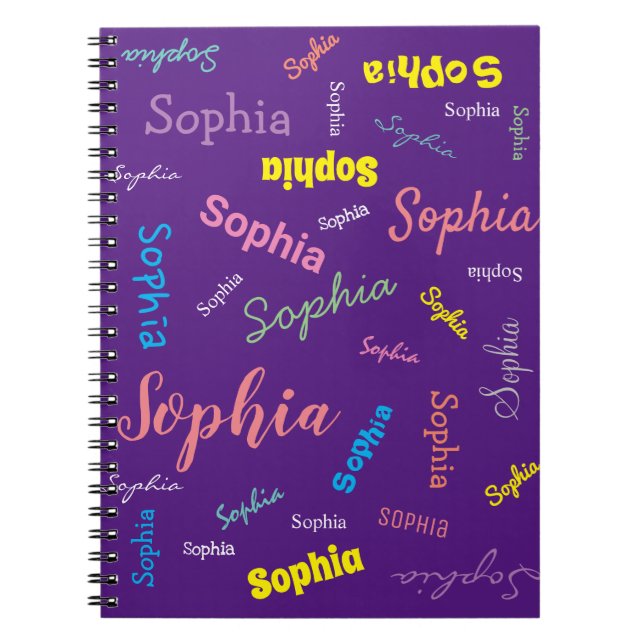 Custom Name Personalized Girl Notebook (Front)