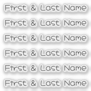 CUSTOM NAME — Personalized Labels Sticker Pack