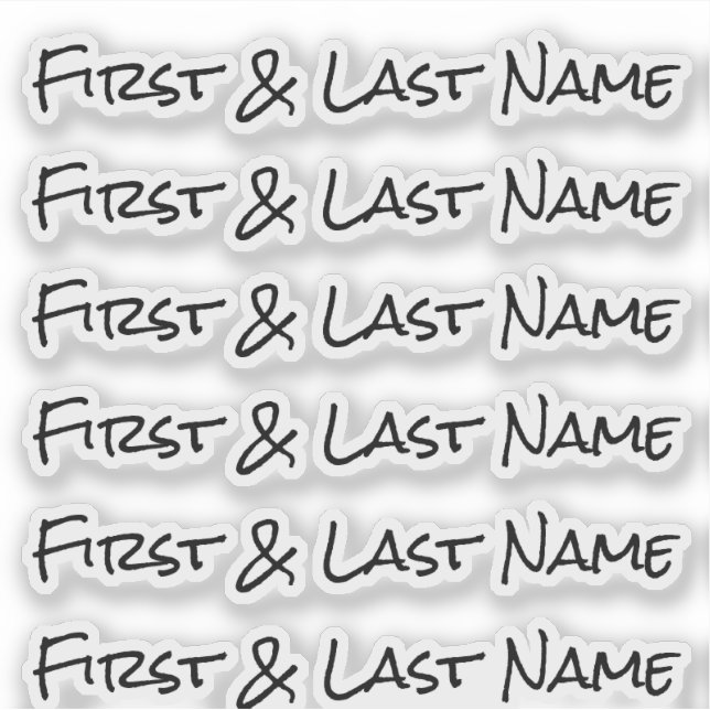 CUSTOM NAME — Personalized Labels Sticker Pack (Front)