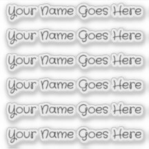 CUSTOM NAME — Personalized Labels Sticker Pack