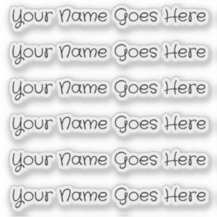 CUSTOM NAME — Personalized Labels Sticker Pack