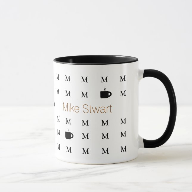 custom name . personalized modern mug (Right)