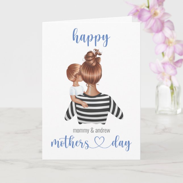 Custom Name Personalized Mothers Day Card (Orchid)