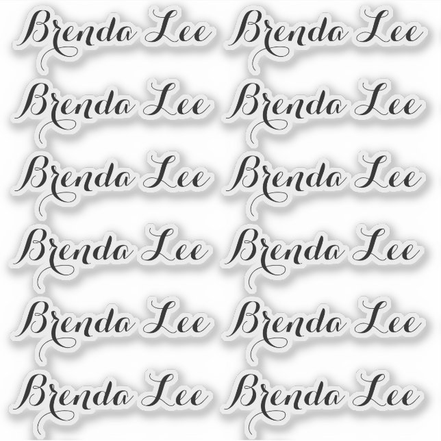 CUSTOM NAME — Personalized Name Labels Stickers (Front)