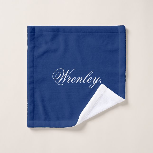 Custom Name Personalized Navy Blue (Gant de toilette)