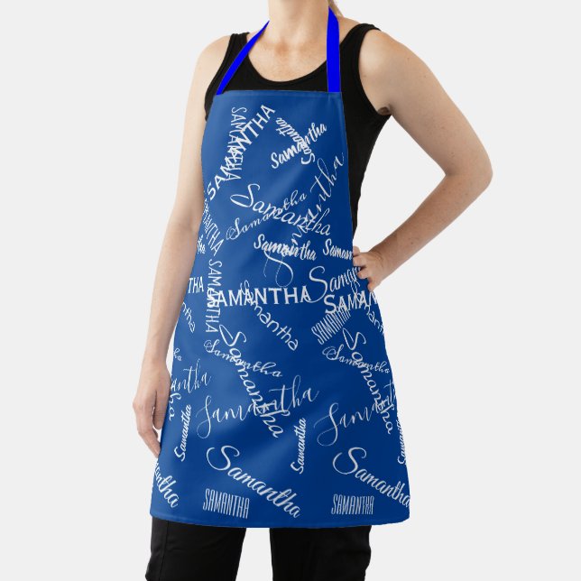 Custom Name Personalized Pattern Repeating Apron (Insitu)