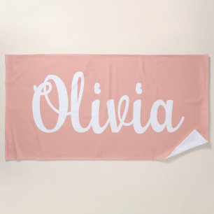 Custom Name Personalized Pool Birthday Vacation Beach Towel