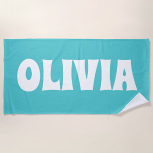Custom Name Personalized Pool Birthday Vacation Beach Towel
