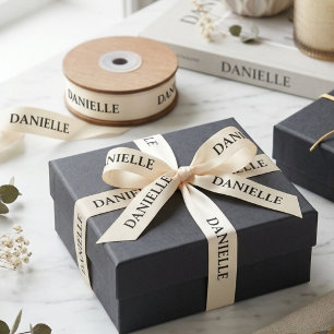 Custom Name Personalized Satin Ribbon Elegant