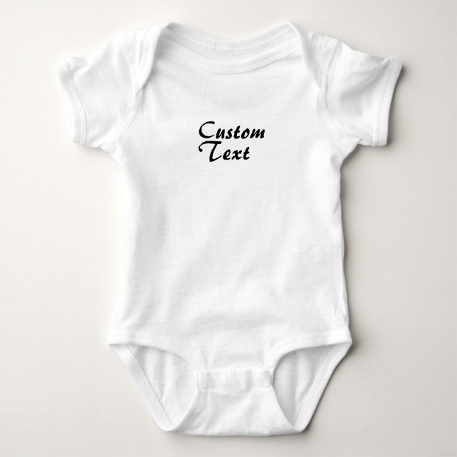 Custom Name Personalized Text Baby Bodysuit (Front)