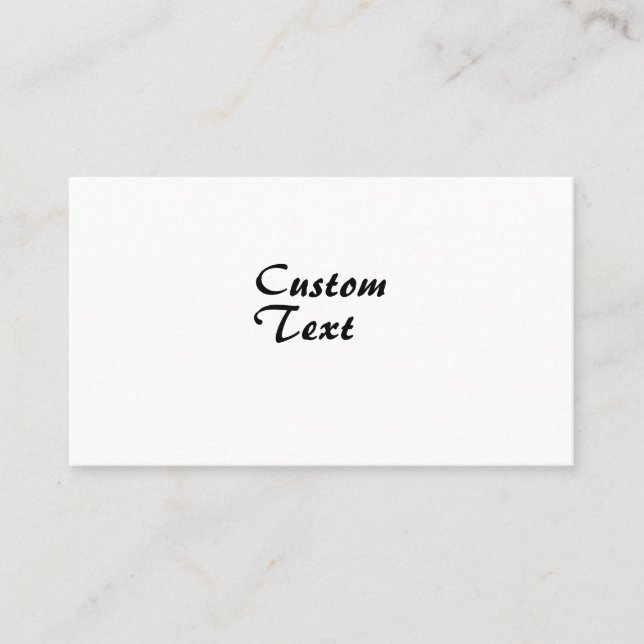 Custom Name Personalized Text   Business Card (Front)