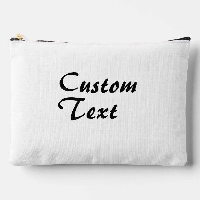Custom Name Personalized Text Design Your Own Accessory Pouch (Front)