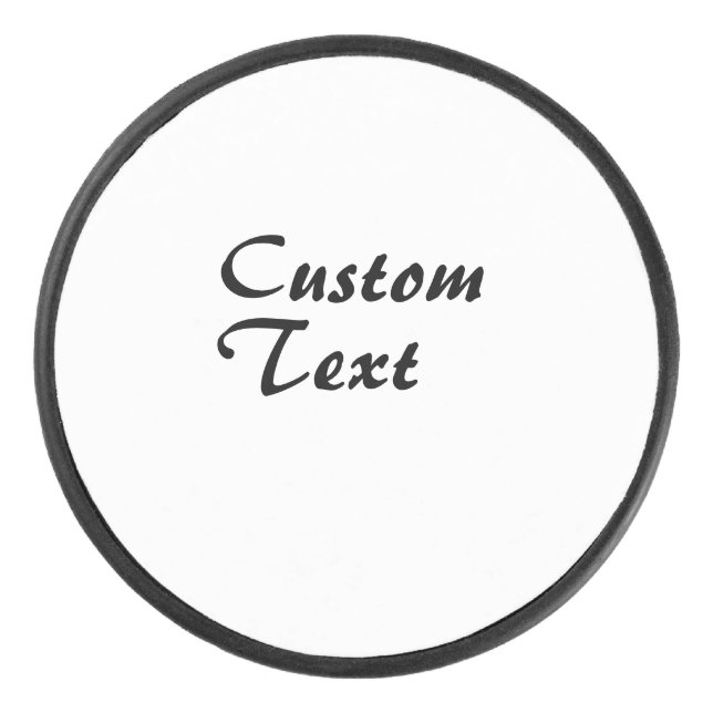 Custom Name Personalized Text  Hockey Puck (Front)