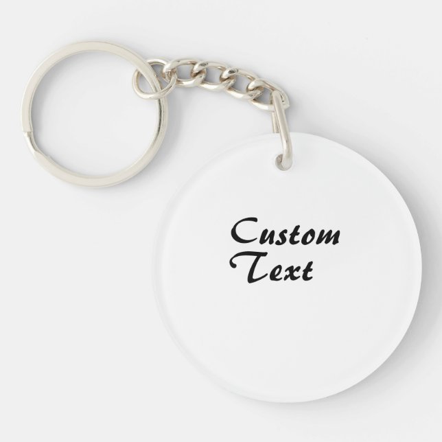 Custom Name Personalized Text  Keychain (Front)