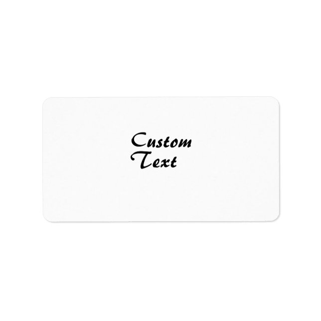 Custom Name Personalized Text   Label (Front)