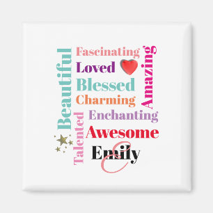 Custom Name Personalized Text Magnet