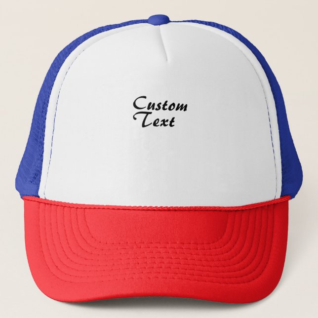 Custom Name Personalized Text  Trucker Hat (Front)