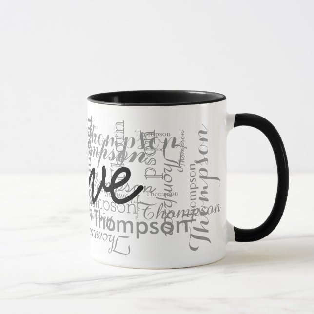 custom name personalized typography mug (Right)