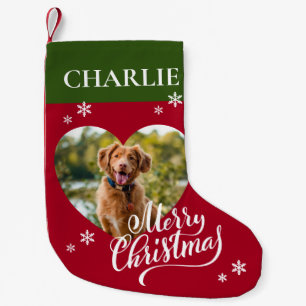 Custom Name Pet Photo Merry Christmas Stocking