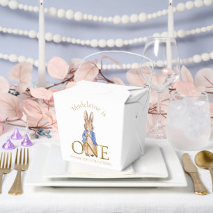 Custom Name Peter 1st Birthday Thank you  Favor Box