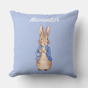 Custom Name Peter the rabbit Throw Pillow