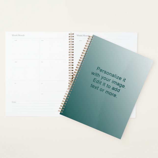 Custom Name Photo Artwork School Office Hard Cover Planner (Display)