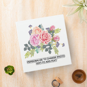 Custom Name Photo Artwork School Office Home 1.5" Binder