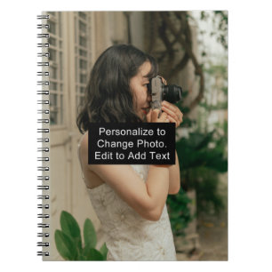 Custom Name Photo Artwork School Office Home Notebook