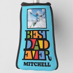 Custom Name Photo BEST DAD EVER Golf Head Cover