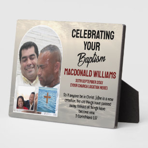 Custom Name Photo CELEBRATING YOUR BAPTISM  Plaque