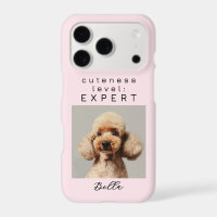 Custom Name Photo Cute Dog Fun Phrase Pastel Pink