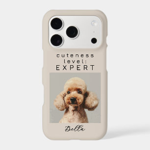 Custom Name Photo Cute Dog Fun Phrase Sand Beige
