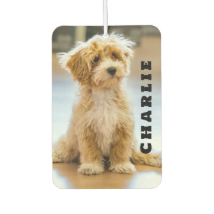 “Custom Name Photo Dog Pet Lover Minimalist Cute Air Freshener